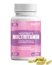 Kvinders Multivitamin - Komplet Multivitamin til kvinder 50 + med essentielle vitaminer A, B, C, D, E, Calcium & Jern - understøtter energi, mad, hår, hud, negle og samlede sundhed - 60 kapsler
