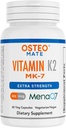 Osteo Mate ® Vitamin K2 (MK- 7) 300 mcg tillæg, ekstra styrke, 60 Veg kapsler
