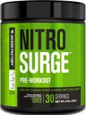Jacked Factory NITROSURGE Pre Workout Supplement - Enless Energy, Instant Strength Gains, Clear Focus, Intensive Pumper - NO Booster & Kraftfuld Preworkout Energy Powder - 30 Serveringer, Green Apple
