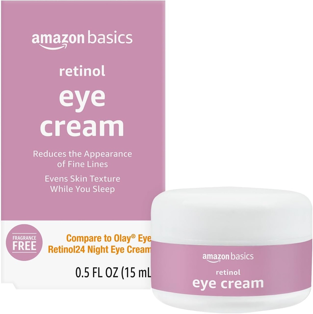 Grundlæggende Retinol Eye Cream, Fragrance Free, 0.5 Ounces, 1- Pack