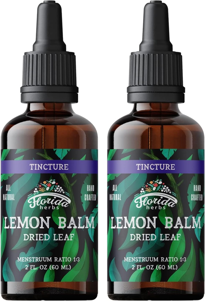 Lemon Balm Tincture - Organic Lemons Drops - Lemon Balm Extract - Lavet i USA - Organic 4 Fl Oz