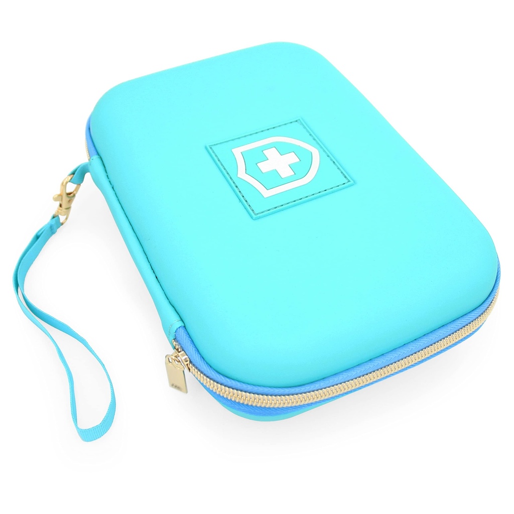 CASEMATIX 8 "Turkis Astma Inhaler sag for Travel Fits Spacer, Mask og tilbehør, Inkluderer kun sag