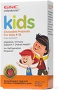GNC Milepæle Kids Chewable Probiotic for Kids 4- 12, 30 Chewable Tablets, Understøtter fordøjelses- og immunsystemet