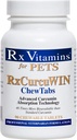 Rx Vitaminer CurcuWIN Curcumin til kæledyr - Kat immunforsvar - Hundefordøjelsesstøtte - 90 ct