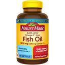 Nature Made Burp- Mindre Fish Oil 1200 mg én per dag, 120 Softgels, Fish Oil Omega 3 tillæg For hjerte sundhed