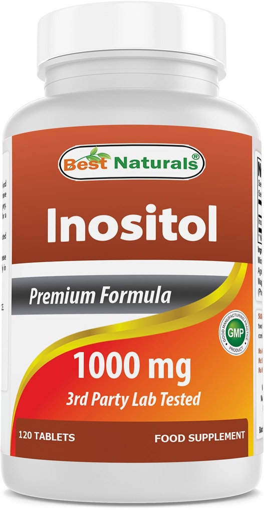 Bedste Naturals Inositol 1000mg 120 tabletter - også kaldet vitamin B8
