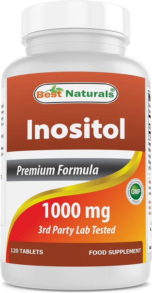 Bedste Naturals Inositol 1000mg 120 tabletter - også kaldet vitamin B8