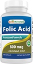 Bedste Naturals Folinsyre 800 mcg 240 kapsler
