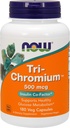 Now Foods - Tri- Chrom 500 mcg. - 180 vegetariske kapsler