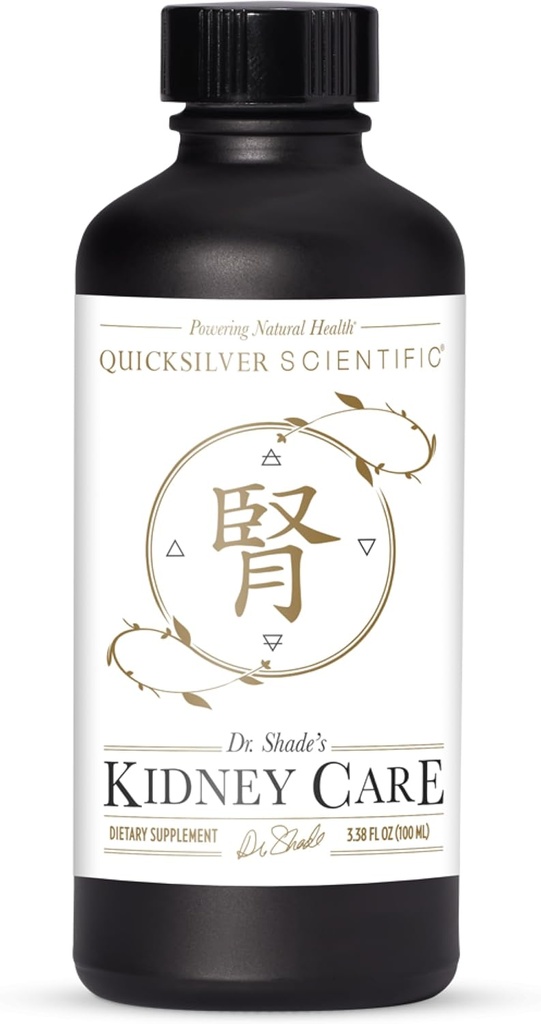 Quicksilver Scientific Nyre Care - Nyre Cleanse & Lymporial Drainage Kosttilskud - Astragaloside IV Extract, Zhu Ling, Goldenrod, Fertile Acid, Han Shou Wu & Mælkebøtte Leaf (3.38oz / 100ml)