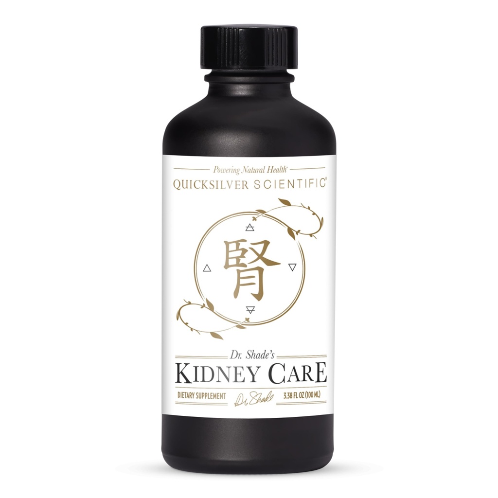 Quicksilver Scientific Nyre Care - Nyre Cleanse & Lymporial Drainage Kosttilskud - Astragaloside IV Extract, Zhu Ling, Goldenrod, Fertile Acid, Han Shou Wu & Mælkebøtte Leaf (3.38oz / 100ml)