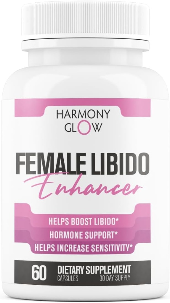 Harmony GIow: New Libido Booster for Women | Boost Desire, Mood, Energy, Sensitivity | Tribulus, Muira Puama + 12 More Ultra Dosed Powerful Ingredients | Natural & Safe 3rd Party Tested - 60 Capsules