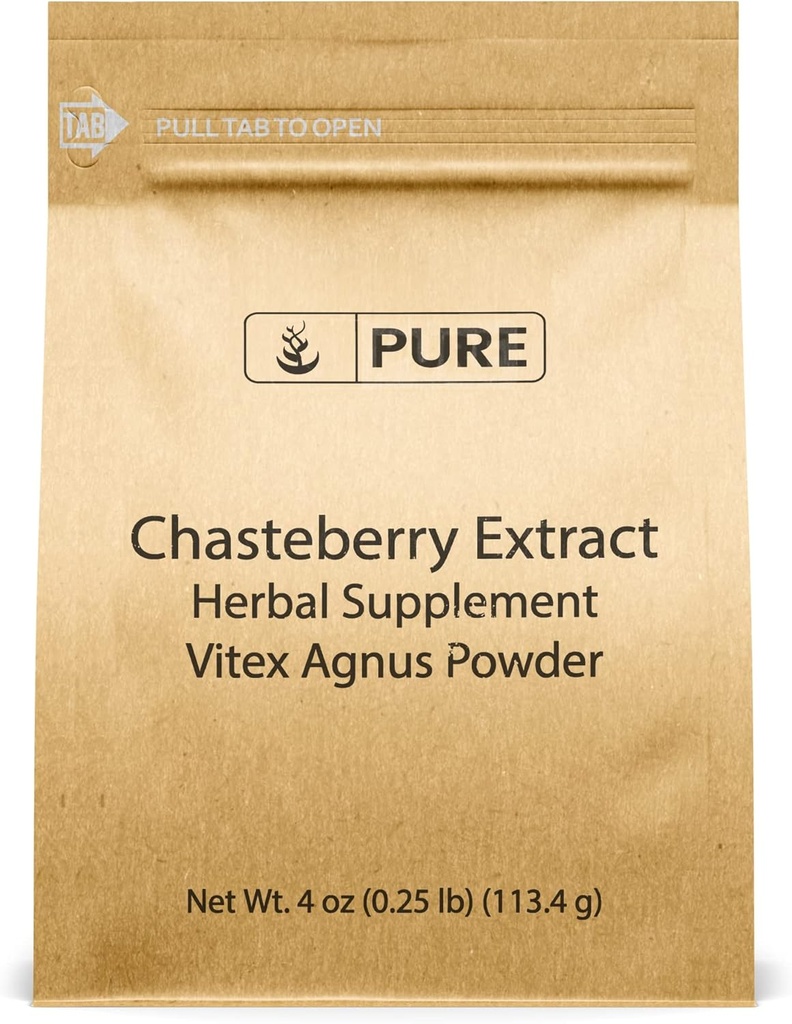 PURE ORIGINAL INGREDIENSER Chasteberry Extract (4oz) Vitex Agnus- Castus Tree, Non- GMO