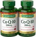 Nature 's Bounty CoQ10 200 mg Softgels, Heart Health & Cellular Energy Support, Twin Pack, 160 Rapid Release Softgels