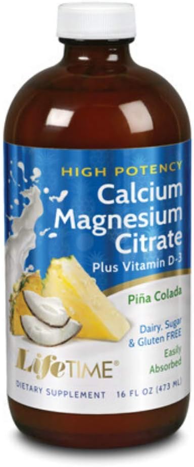 LifeTime Cal Mag Citrate Hi- Potency, No Sugar, Pina Colada