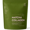 FKRO Matcha Collagen Peptides Powder with Biotin, Hyaluronic Acid & Vitamin C | Type I & III Hydrolyzed Collagen for Hair, Skin & Nails | Unsweetened Japanese Matcha Latte | 22 Servings, 7.9oz