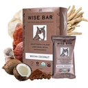 Wise Bar Adaptogen Mushroom Nutrition Bars med Reishi, Lions Mane & Ashwagandha, Organic Vegan & Gluten Gratis Snacks til Natural Focus, Energi & Immunity Support, Mocha kokosnød flavor, 12 Greve