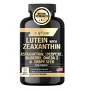 Lutein og Zeaxanthin Kosttilskud - Avancerede øjenvitaminer med Astaxanthin, Omega 3, Resveratrol, Bilberry, Lycopene, Quercetin, Ginkgo Biloba, D-vitamin 124; Health Vision 124; Lavet i USA