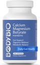 BodyBio Butyrate - Postbiotisk for Gut Health, fordøjelsesstøtte, Bloat, Gas & Forstoppelse Relief, Leaky Gut Reparation - Calcium, Magnesium + Butyric Acid Supplement for GI Wellness