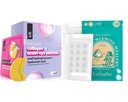 LE GUSHE Pimple Patches for Face (132 prikker) & Under Eye Patches (30 par). Gold Eye Mask med Collagen & Aminosyre, kølende øje pleje for rynker, Puffy øjne & mørke cirkler
