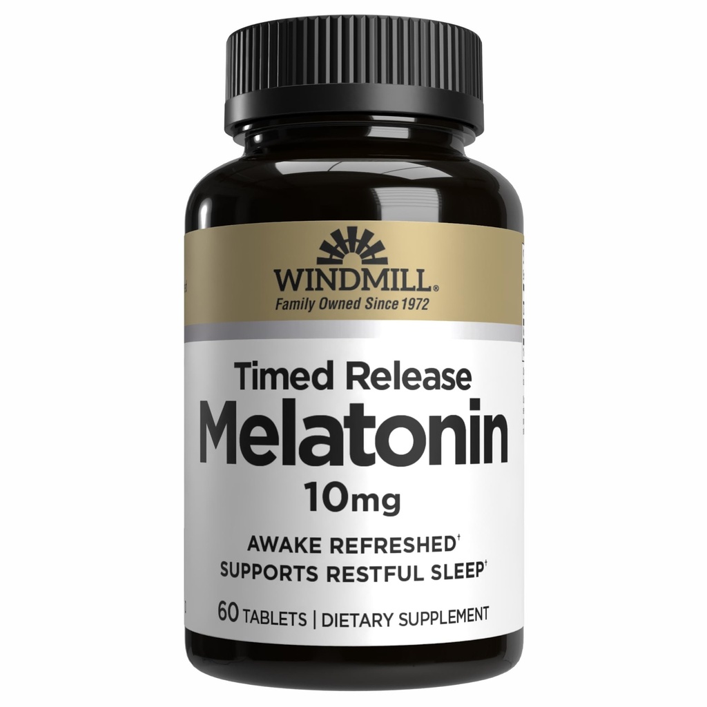 Windmill Melatonin Tabs, 10 mg, T / R Wmill 60