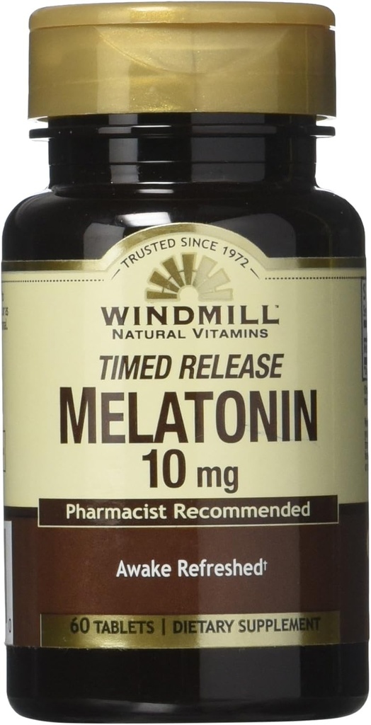 Windmill Melatonin Tabs, 10 mg, T / R Wmill 60
