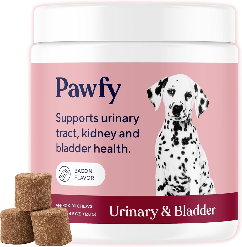 Pawfy Hund UTI Supplemented 124; Cranberry & D- Mannose for Urinary Tract & Brege Health