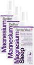 BetterYou Magnesium Muscle Body Spray - Afslappende tematisk Magnesium og Essential Oil Spray - Lavendel og Kamille - fremmer bedre søvn - 3,38 oz (pakke med 3)