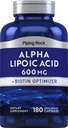 Piping Rock Alpha Lipoic Acid 600 mg 6. 4; 180 Kapsler; 12. 4; Plus Biotin Optimizer 10. 4; ALA Supplement 12. 4; Non- GMO, Gluten Free