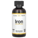 California Gold Nutrition Iron, som Ferrous Bisglycinate Chelate og Gul Dock Root, 4 fl oz (118 ml)
