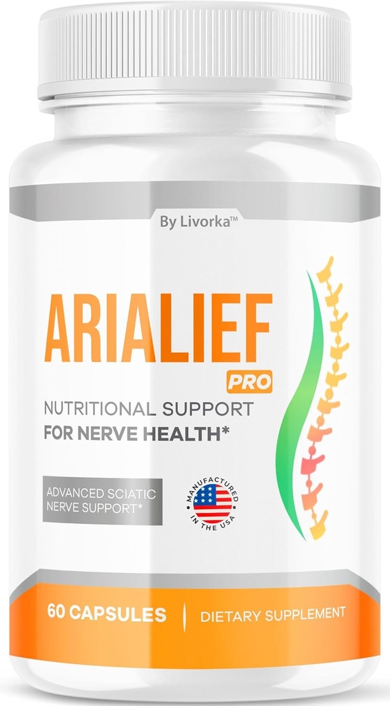LIVORDA Arialief Pro kapsler til Sciatica, Arialeaf Nutritional Support for Nerve Sundhed, Arialeaf Prime Palm Sciatica, Aria Leaf Primepalm Aria LiEF Vitamin, 1 måned