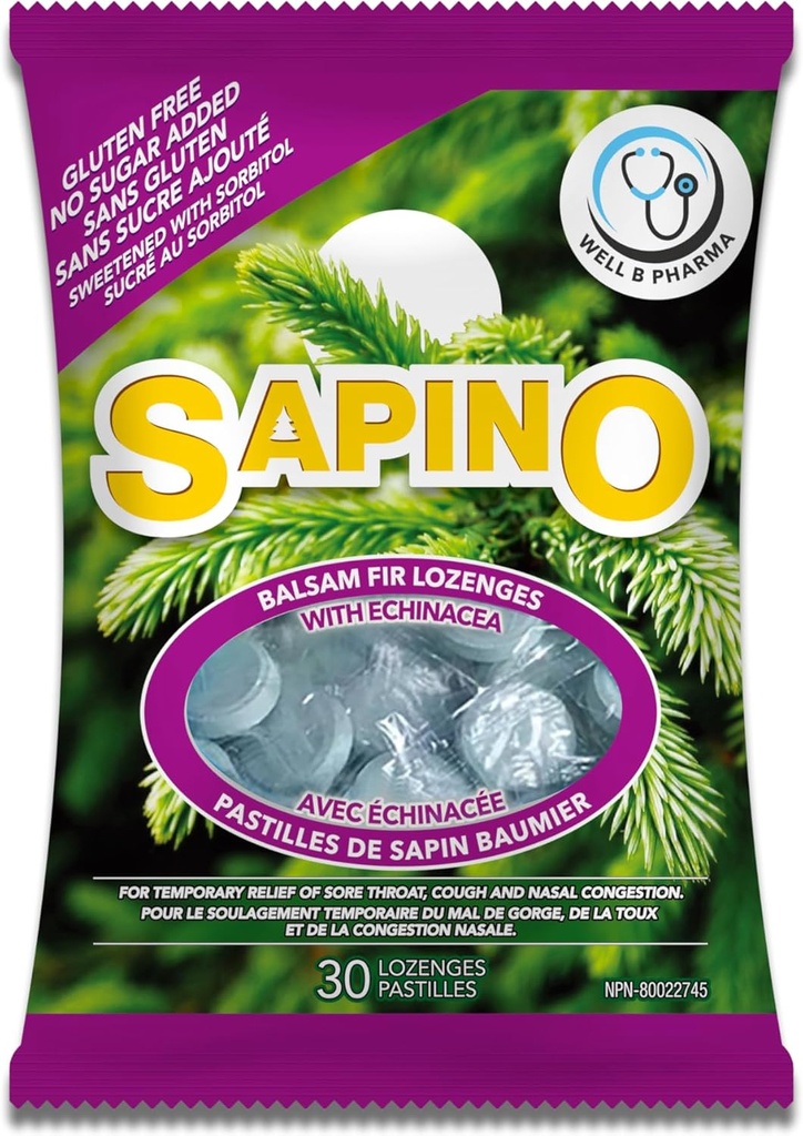 Balsam Fir Lozenges med Echinacea, Light Green