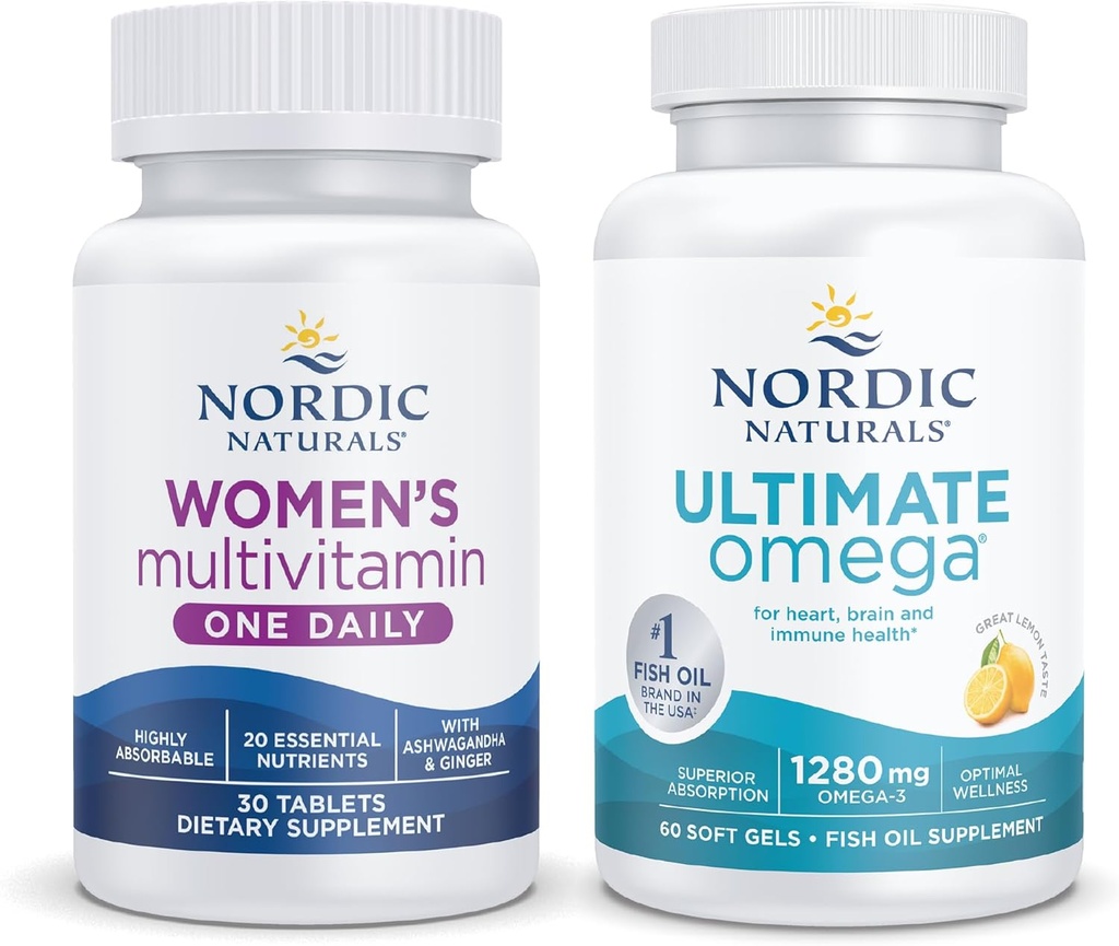 Nordic Naturals Starter Pack - Women 's Multivitamin One Daily, Ultimate Omega