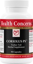 Sundhed Bekymringer Coriolus PS - Tyrkiet Tail Mushroom Supplement for immunforsvar & Gut Sundhed - Mikrobiome Balance - Køling Kinesisk Herb - 1500mg Tyrkiet Hale Per Servering - 90 Kapsler