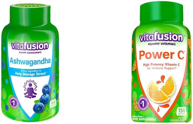 Viafusion Ashwagandha Gummies 60 Grev og C-vitamin Gummies 150 Greve for immunforsvar