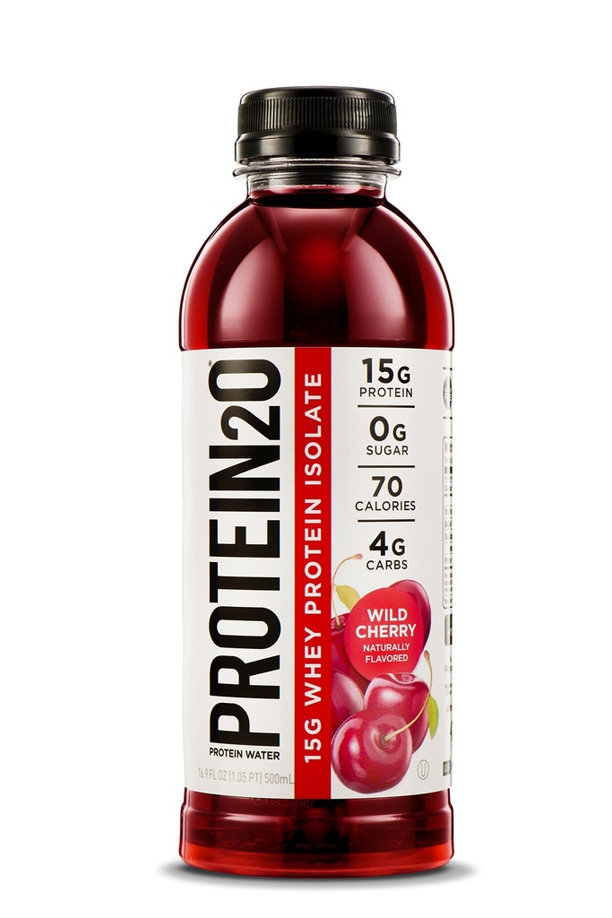 Protein2o Aromatiseret Proteinvand, Berry Splash, 12 pakninger
