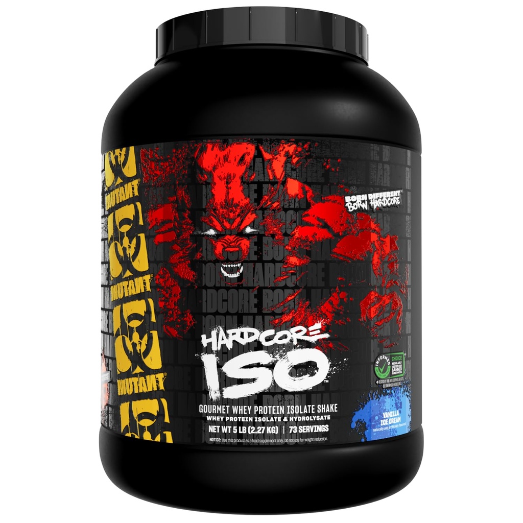 Mutant ISO Surge Whey Protein Isolate Powder Acts Hurtig til at hjælpe med at gendanne, Build Muscle, Bulk og Styrke, 5 LB - Vanilla Ice