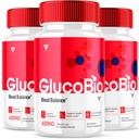 (3 Pack) GlucoBio Sundhed og Wellness Support Kapsler Gluco Bio Pills, Gluco Bio Natural Vitamin Samlet Sundhed og Wellness Formel Glycogen Support, BioGluco Kapsler (180 Kapsler)