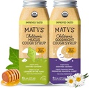Matys Organic Kids Hoste Syrup Mucus & Nighttime Value Pack for Children 1 år + Up, Lindrende All- in- One Hough og Mucus Relief w / Zink & Organic Ivy Leaf, Melatonin & Dye Free, 2 Pack, 6 Fl Oz Hver