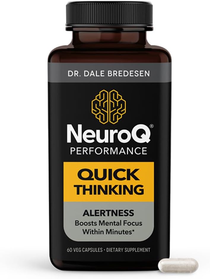 LifeSeasons NeuroQ - hurtig tænkning supplement piller - øger Alertness + understøtter Mental Focus - L- Theanine Koffein L- Tyrosine & Beta- Alanine (60 kapsler)