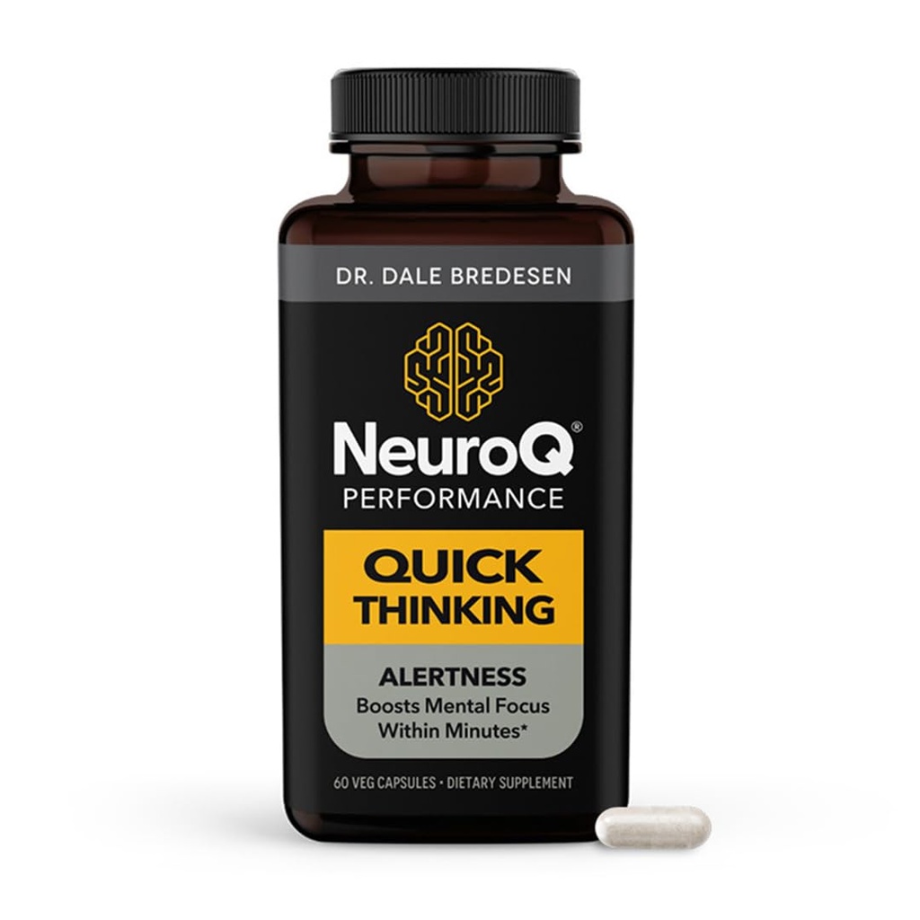 LifeSeasons NeuroQ - hurtig tænkning supplement piller - øger Alertness + understøtter Mental Focus - L- Theanine Koffein L- Tyrosine & Beta- Alanine (60 kapsler)