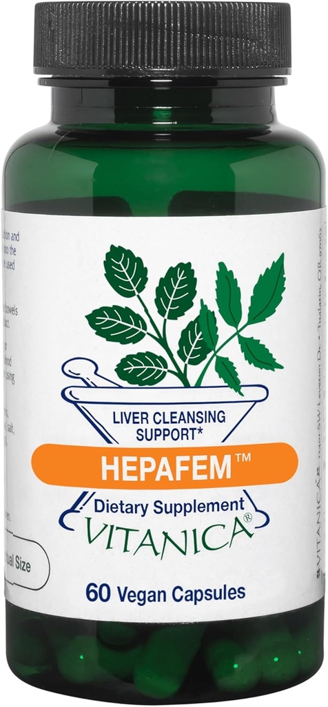 Vitanica Hepatem, Leveroprydning Support, Vegansk / Vegetarisk, 60 Kapsler