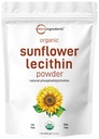 Mikroingredienser Organisk Solsikke Lecithin pulver, 1 Pund, bæredygtigt opvarmet, kold presset, Rich i Phosphatidyl cholin og protein, gør Liposomal C-vitamin, Amning supplement, Non- GMO
