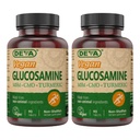 DEVA Vegansk Glucosamin - MSM- MO & Gurkemeje - Gluten Free Plant Based Nutritional Supplement - 90 tabletter (pakning med 2)