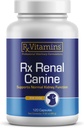Rx Vitaminer Rx Renal Canine Nyre Support til hunde - Milk Thistle Extract, Green Tea, & Cordyceps Kapsler til hunde - Hund Nyre Support Supplement - 120 ct