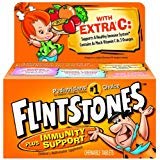 FLINTSTONES Plus Immunity Support Children 's Multivitamin Supplement Chewable Tablets, 60 Greve