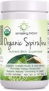 Amazing India Organic Spirulina Powder (non-GMO) 16 oz (454 gm) - Understøtter Cell Regeneration, immunforsvar, afgiftning & samlet sundhed *
