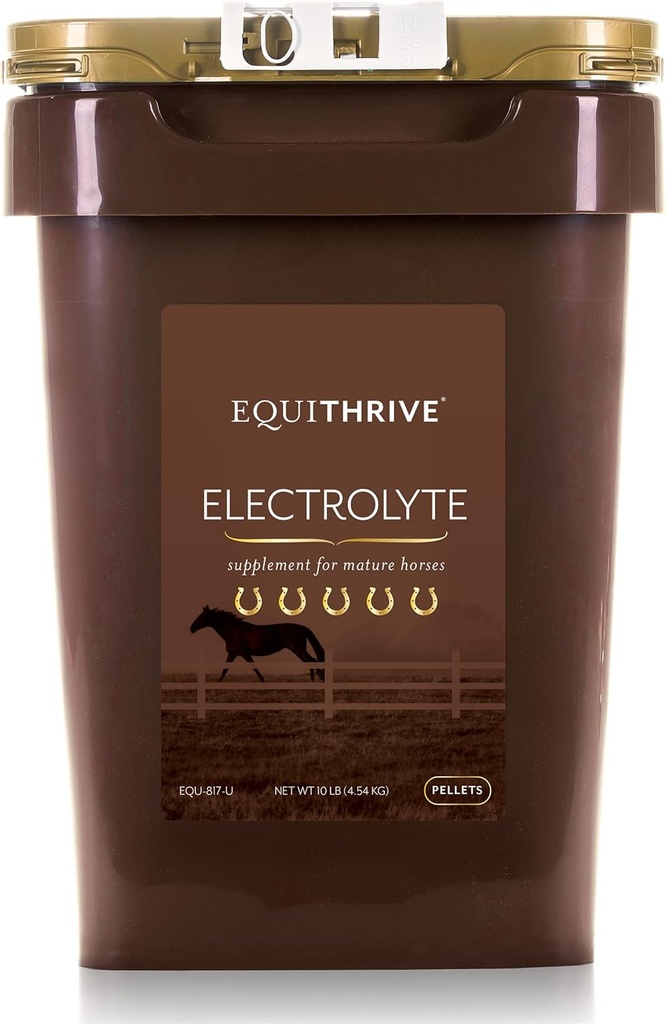 Equitrive Horse Electrolyte Pellets, Vitamin og Min supplement, Equine Feed Supplies for Training and Competition, 10 lbs, 50 Day Supply