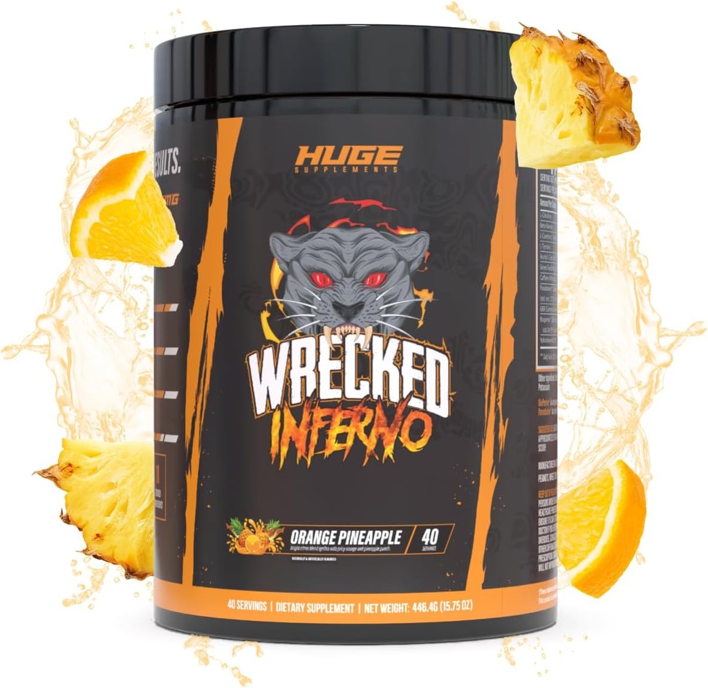 Vredt Inferno - Termogenisk Pre Workout For mænd og kvinder, øge energi, Boost Thermogenese & Metabolisme, forbedre øvelse ydeevne - Indeholder L-Citrullin, L-Carnitin, Beta- Alanine og mere