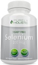 Selenium 200mcg - 365 Veganske kapsler uden tabletter - Pure & Yeast Free L- Selenomethionin for Forbedret Absorption - Thyroid, Heart, og immunsystem Support - Antioxidant Trace Mineral - Made in USA